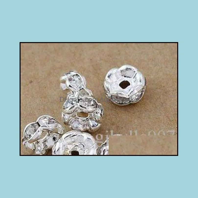 Free shipping 8MM,1000pcs,Fashion Jewelry Findings & Accessories(B Rhinestone)/beads Spacers/HOT