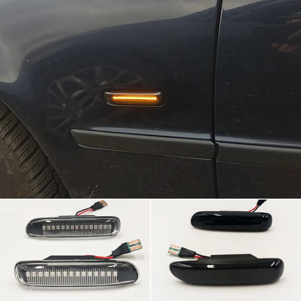 LED Dynamic Side Marker Turn Signal Blinker Flowing Water Blinker Light For BMW E46 3er Limo Coupe Compact Cabriolet