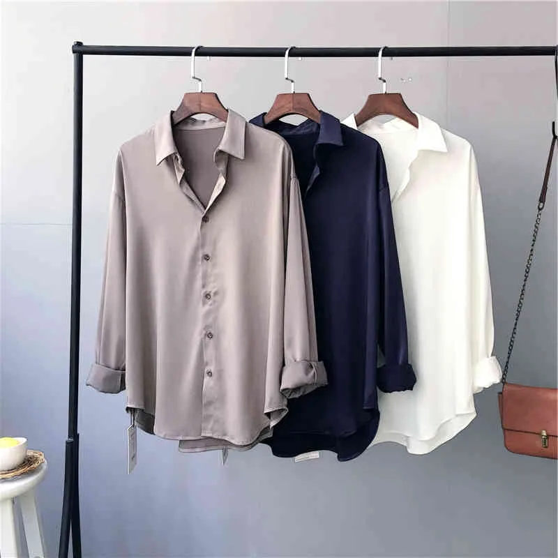 Vintage Korean Women's White Long Sleeve shirt with t