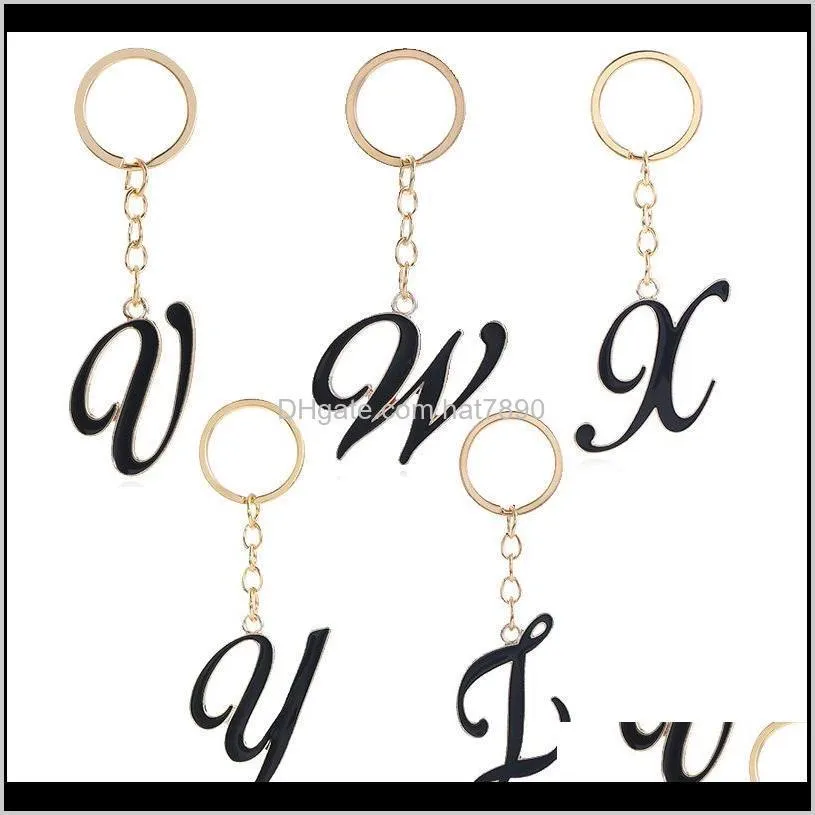Kimter 26 Letters Drip keychain Personalized A-Z Name Keyfobs Fashion Capital English Alphabet Pendant Keyring jewelry Accessories
