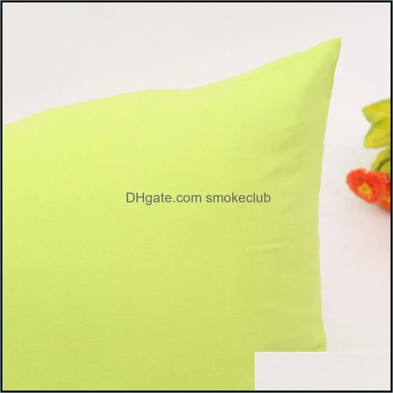 Brief Style Pillow Case 45*45cm Solid Color Home Decorative Polyester 10 Colors
