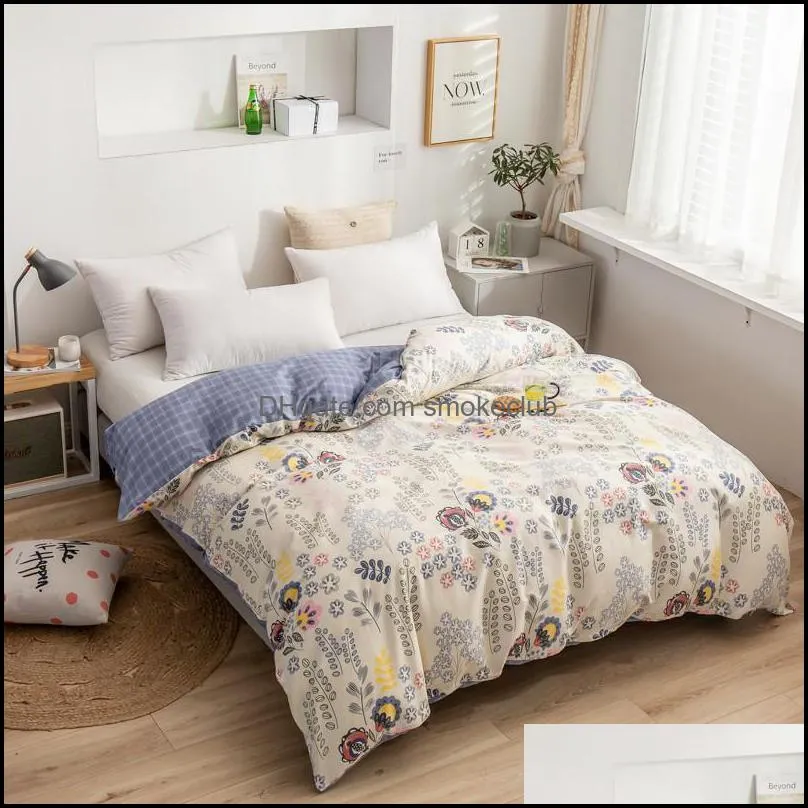 Bedding Sets 3pcs 100% Cotton Linens Duvet Cover Set Printing Bed Linen For Home Nordic Covers Double Quilt Pillowcase