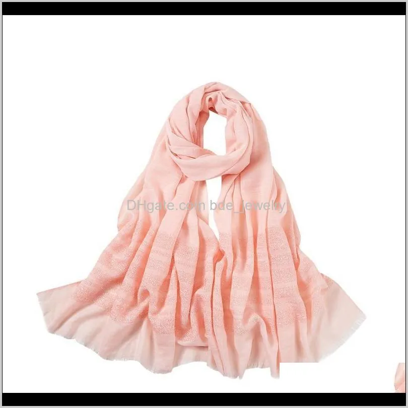 women casual chiffon sparkling long scarf muslim hijab wrap shawl headwear harajuku pure color vintage designer towels scarves