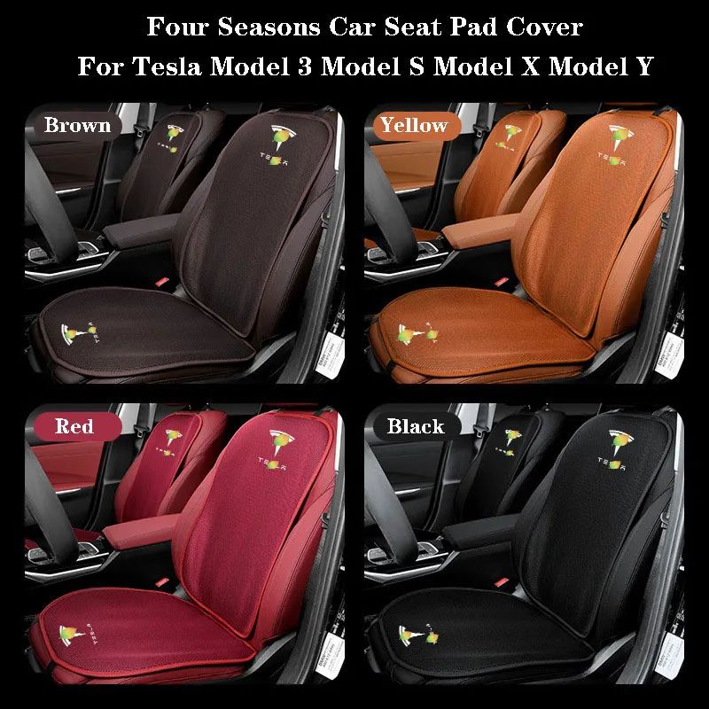Quatro estações Capa de almofada de assento de carro para Tesla Modelo 3 Y S XSet Driver Front De Assento Traseira Coberturas Protetor