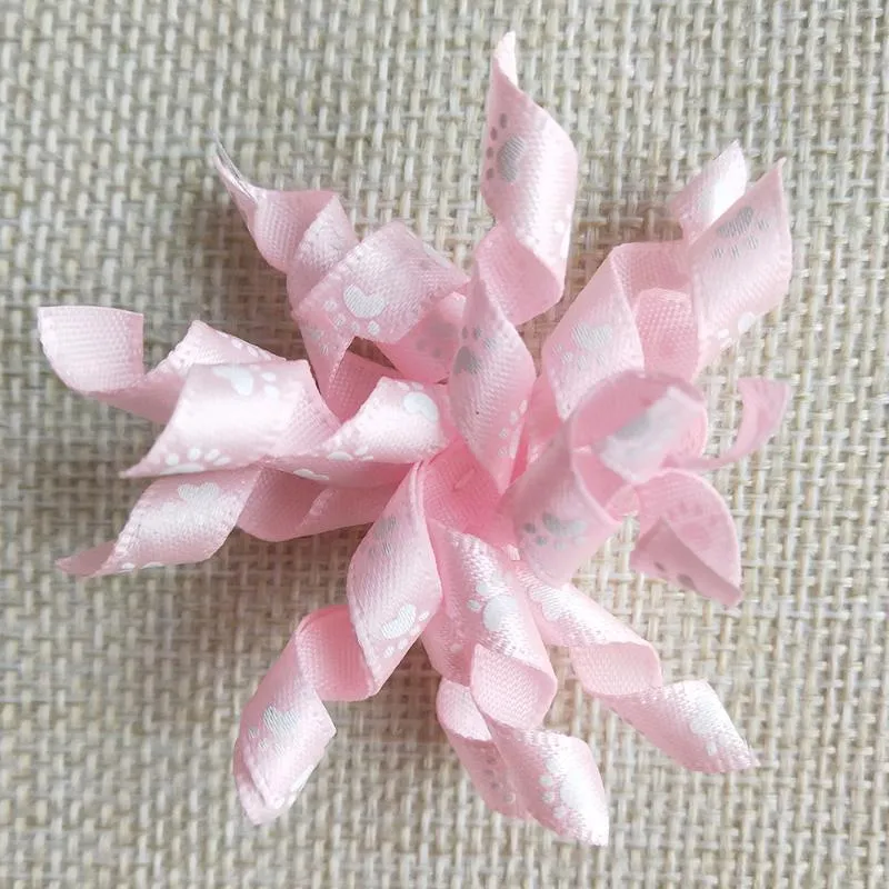 Abbigliamento per cani 100 pezzi rosa volumi di lettere di San Valentino fiocchi per animali domestici nastro fatto a mano per accessori per capelli per la cura del partito