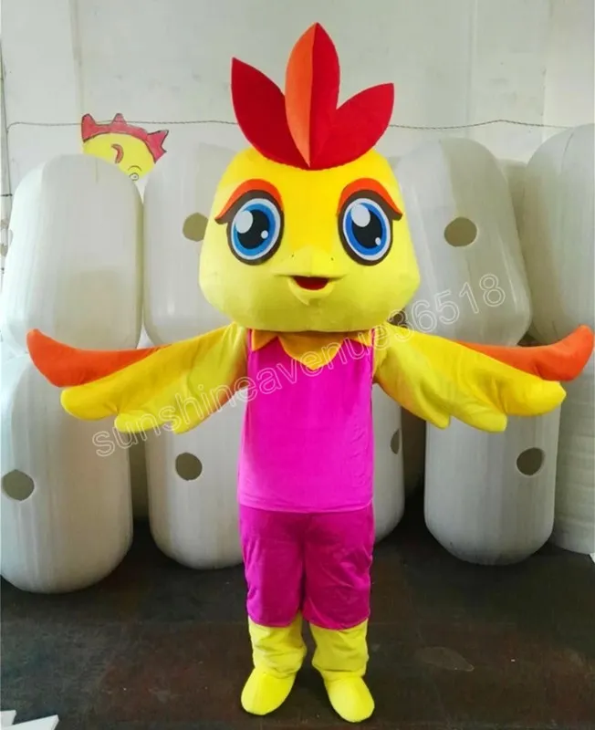 Halloween Costume de mascotte Chick Costume Top Quality Cartoon Animal Characon Carnival Unisexe Adults Taille de Noël Fête d'anniversaire