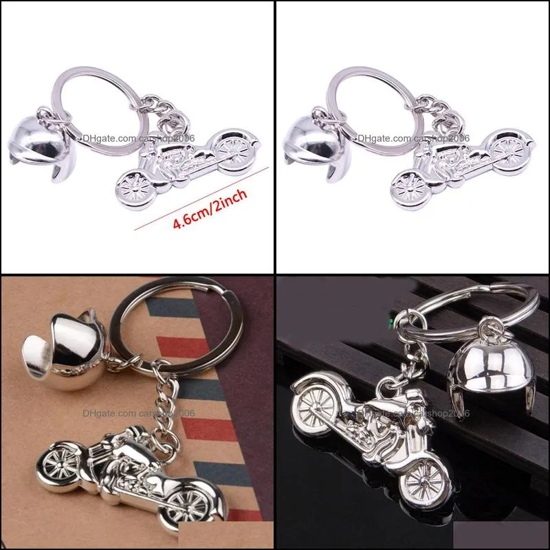 Motorcycle Key Chain Fashion Helmet Keychain Metal Keyring Creative Key Ring Personality Keychain Novelty Keychain Gift Wholesale DBC