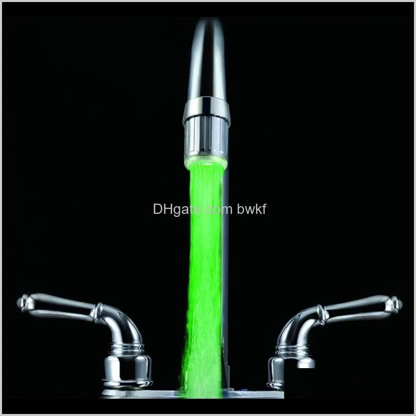 led faucet light tap nozzle rgb 7 colors change blinking temperature faucet aerator water saving kitchen bathroom accessories