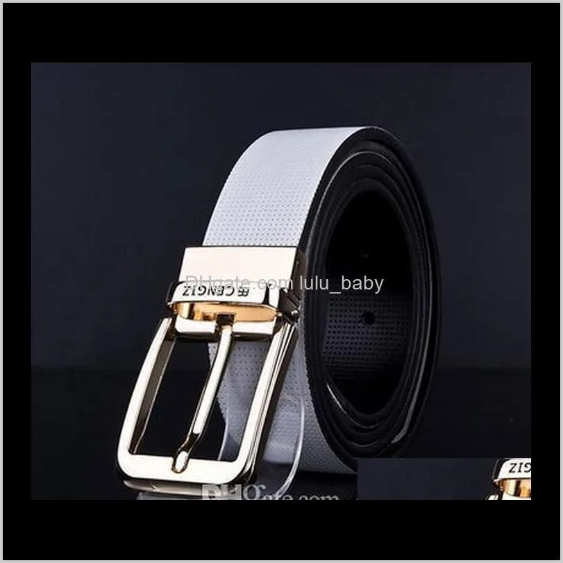 wholesale new double-sided leather rotary buckle belt a belt arrived in two use.