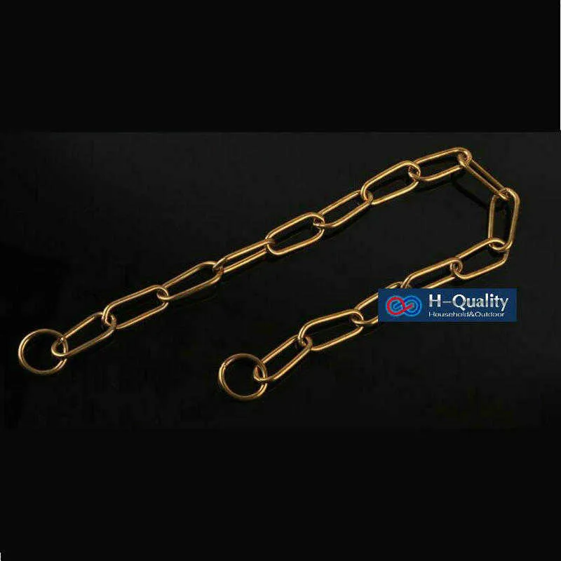 Classic-Free-Shipping-Show-Quality-Strong-Solid-Brass-4X750MM-Size-Dog-Chain-Dog-Collar-Snake-P (3)
