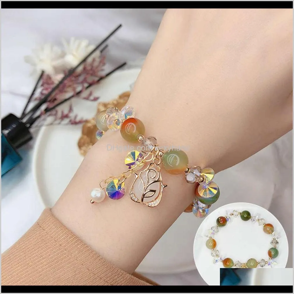 korean version new super flash exquisite female candy fairy simple bracelet micro inlaid zircon hand decoration live broadcast