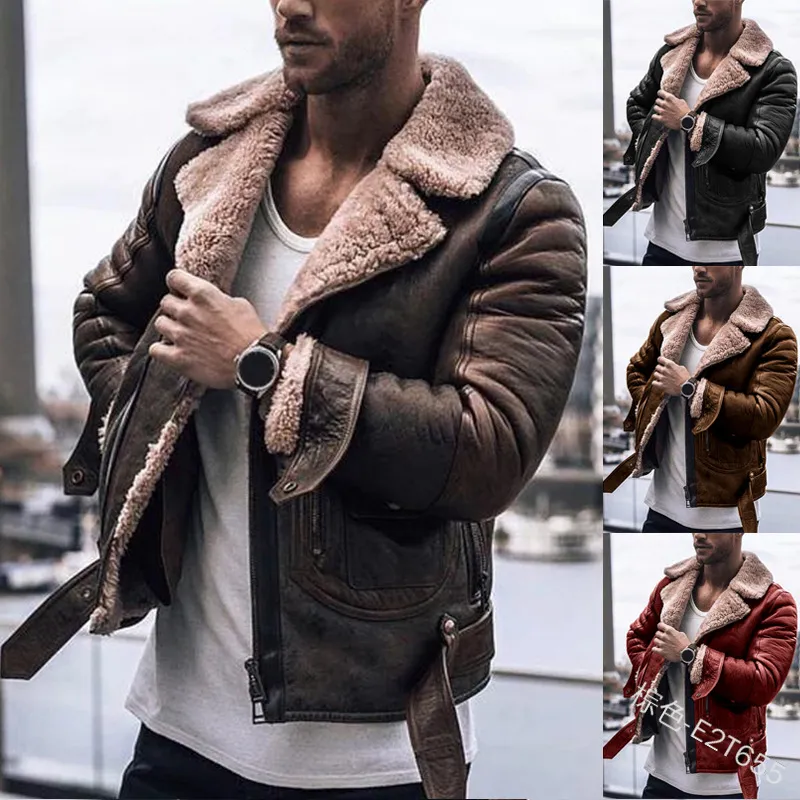 Handsome Lapel Fur One Lamb Wool Mens Wool Coat Casual Warm And Comfortable Winter Coat In Plus Size From Herish 46.7 DHgate.Com