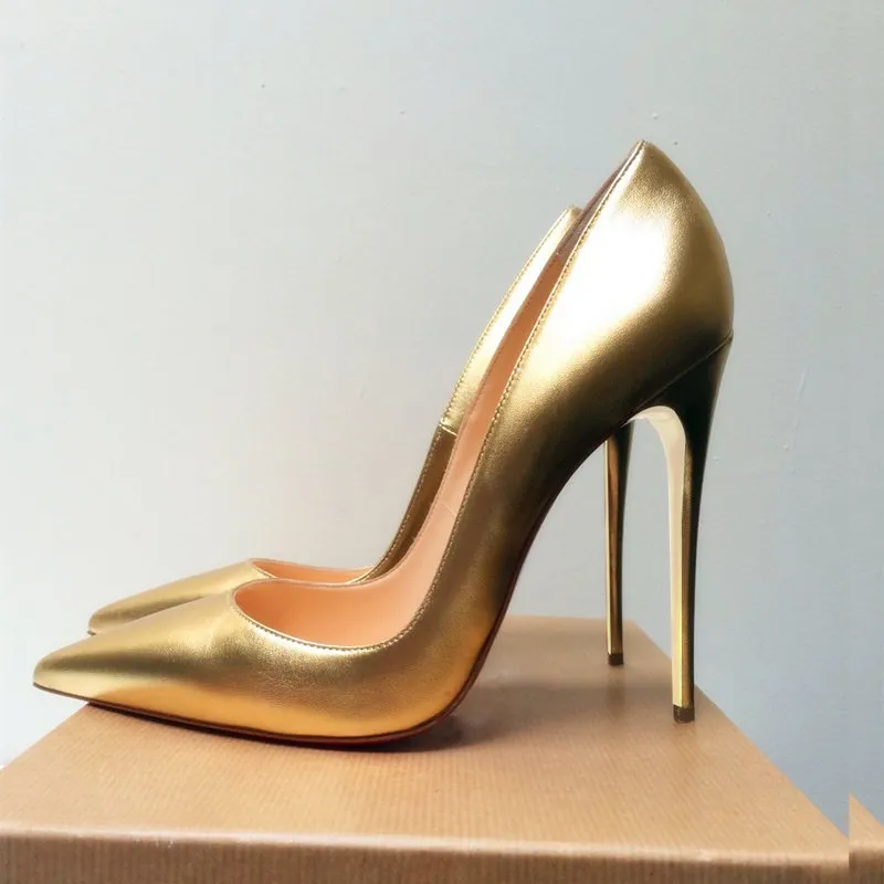 Matte gold hotsell high heels