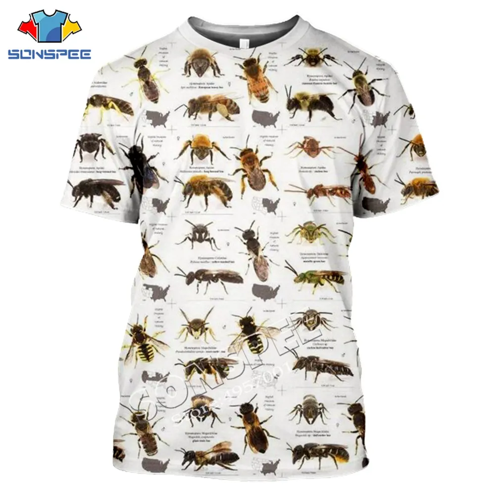 SONSPEE Summer Casual Men T-Shirt Insects Birds 3d Printing t shirts Unisex Pullover Tops Novelty Streetwear Funny Short Sleeve (9)