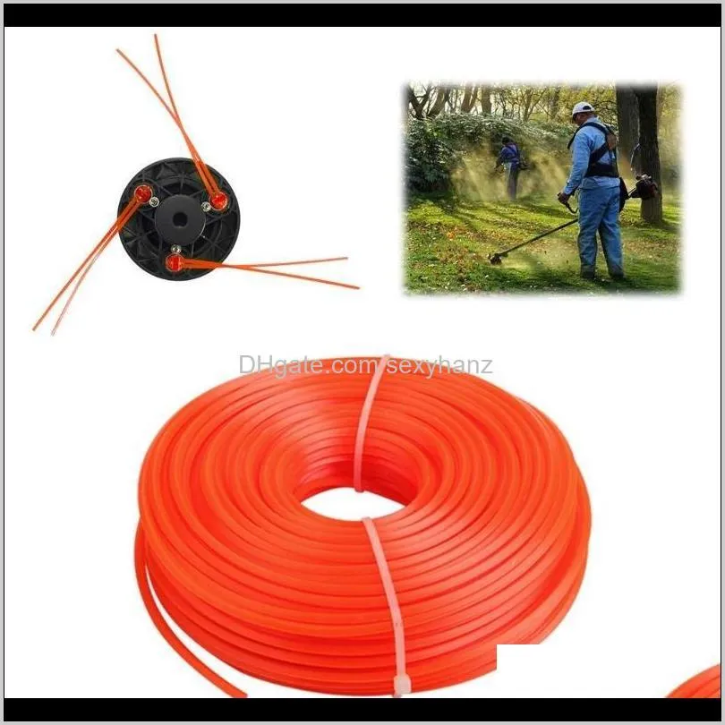 grass trimmer line strimmer brushcutter trimmer nylon rope cord line long round/square/twist roll grass rope diy 4 v8su#