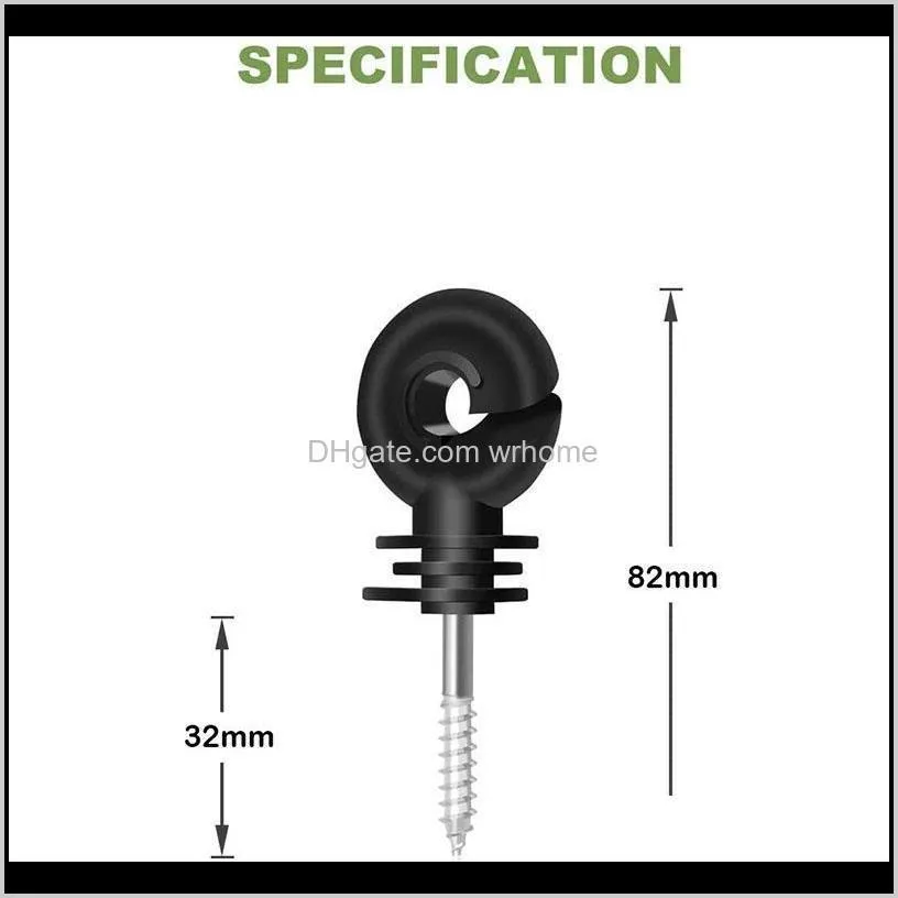 25Pcs Electric Fence Insulator Screw-in Ring Post Wood Insulator,Livestock Accessories Fencing, Trellis & Gates