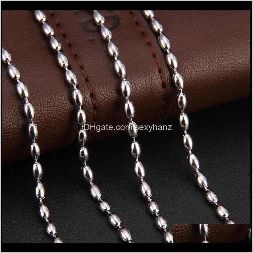 50/100pcs Dia 1.5/2/2.4mm Beaded Ball Stainless Steel Chain Bulk Jewelry Chains for Necklaces Jewelry Making Supplies1