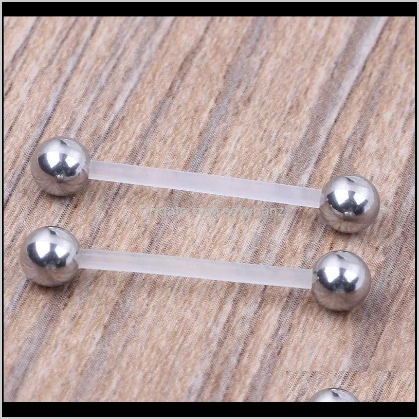 navel belly ring piercing stud jewelry with flexible bar for body jewelry button rings