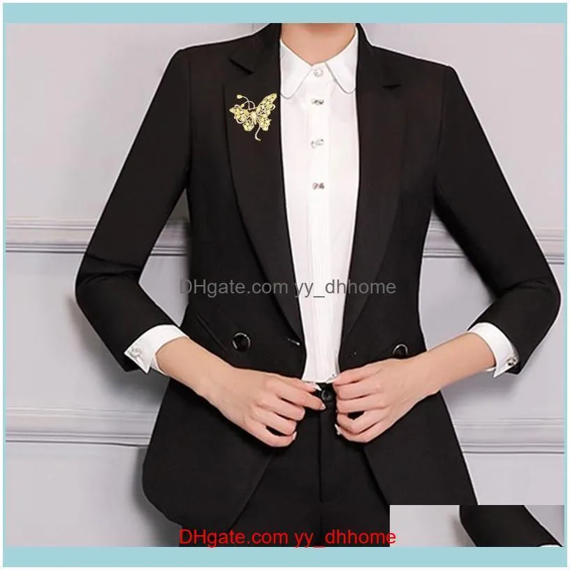 fashion luxury high-end zircon butterfly brooch jewelry temperament ladies exquisite brooch brand high-quality coat accessories pins