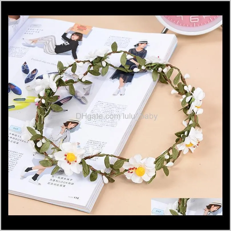 new arrival korean bridal headpiece crown garland bride hair flower fashion girl hair accessories 10pcs wholesale