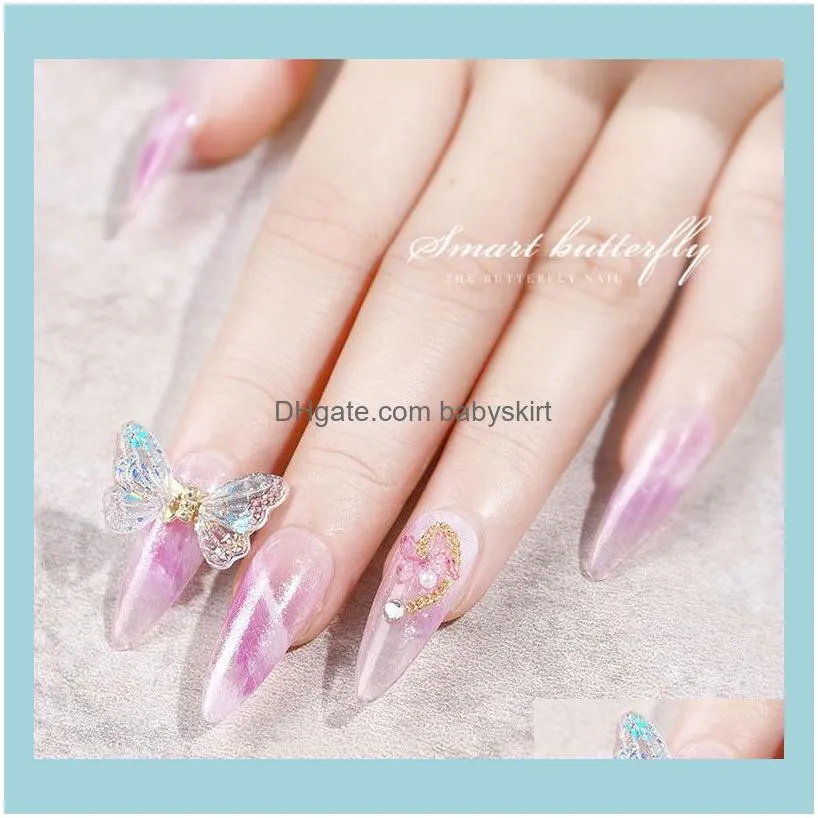 Nail Art Decorations Aurora Crystal Butterfly Zirconia DIY Jewelry Fashion Zircon Shiny Flying 3D Glitter Decor