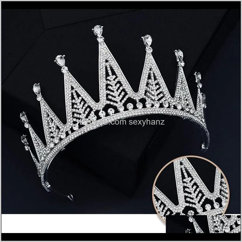 forseven royal princess diadem shining crystal wedding crowns for bride noiva women girls birthday party decor tiaras headband