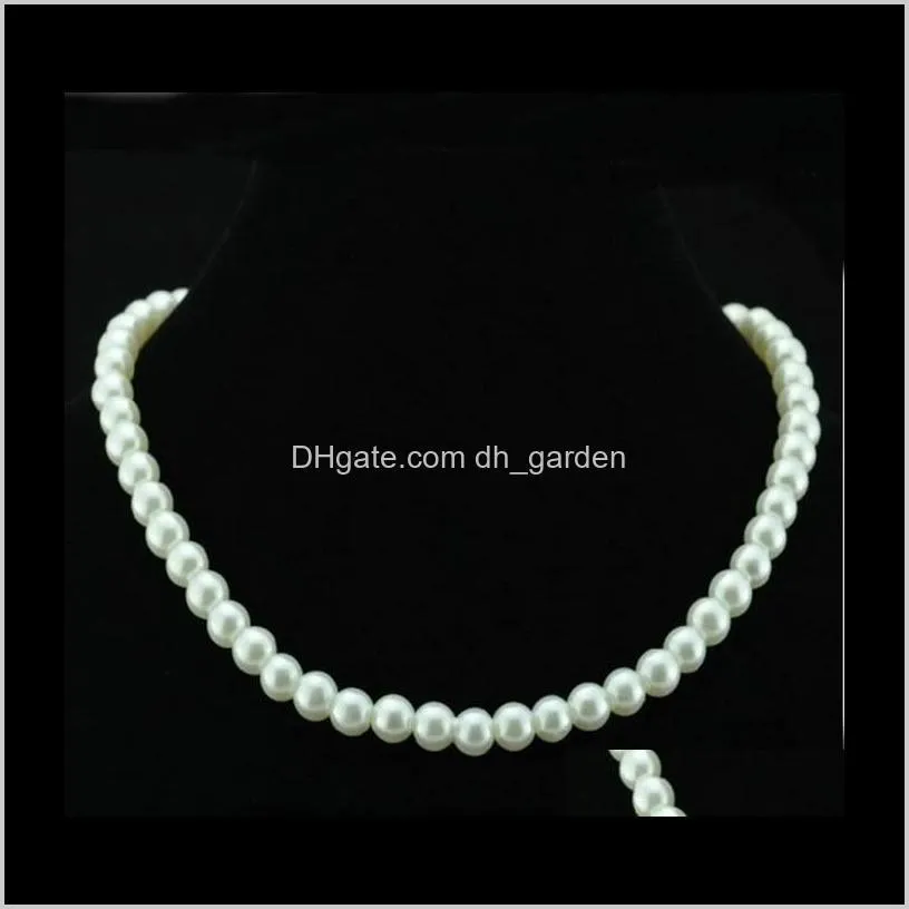 Imitation Pearl 6mm Pearl Bib Statement Necklace Jewellery Gift Fashion Womens Short Chain Fine Jewelry For Women ps0722