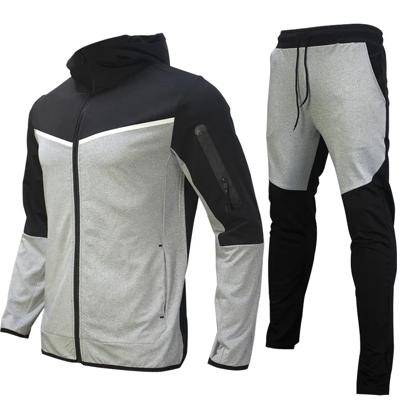 Autumn mens Tracksuits sportswear Hoodie fashion casual sports jacket running fitness jacket jogging suit men