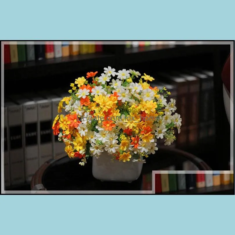 12 Colors Daisy 10 inch [34.5 cm] Artificial plastic & Cloth flower Jumping Chrysanthemum for Home and Wedding Party garden decoration