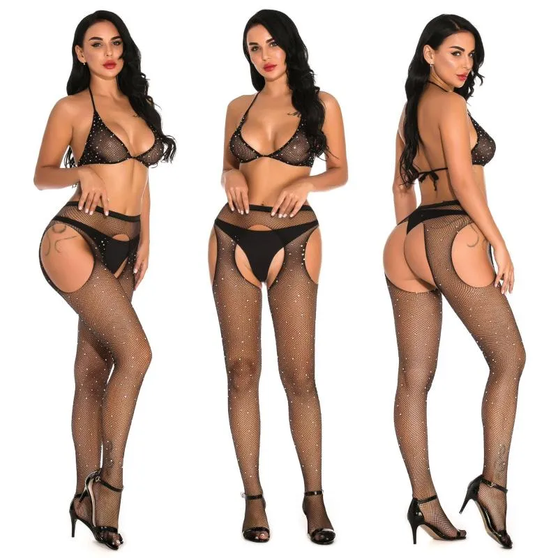 Womens Fishnet Lingerie Set, Sexy Hosiery Pantyhose