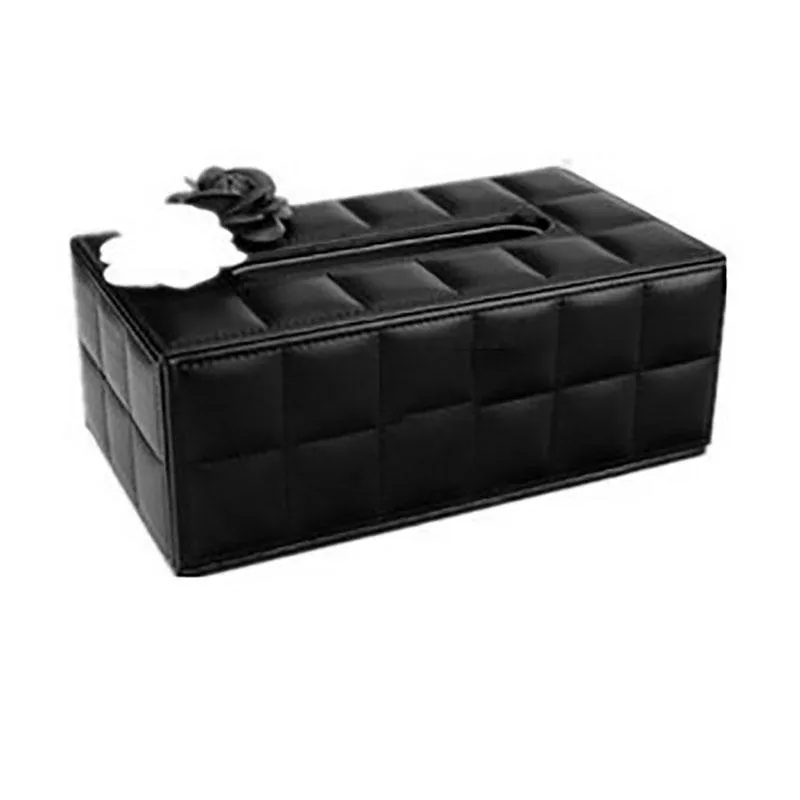 High grade luxurys diamond inlaid car leather tissue box car suction box European style creative home napkin box