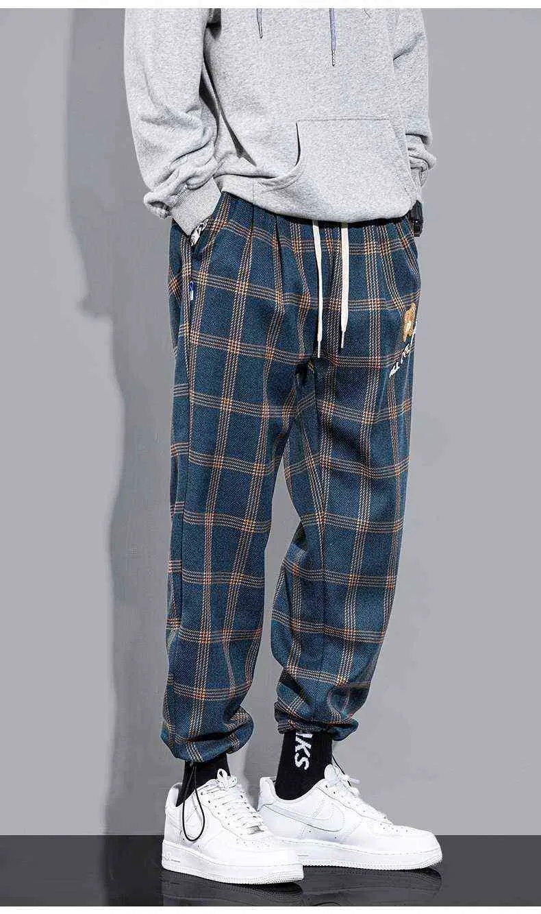 Blue sales plaid joggers