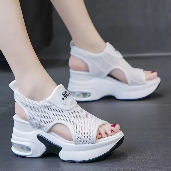 Sandales de sport à semelle intérieure augmentant la hauteur pour femmes, nouvelle mode d'été de style romain, plate-forme Wee, sandales chaudes sur Internet X0523