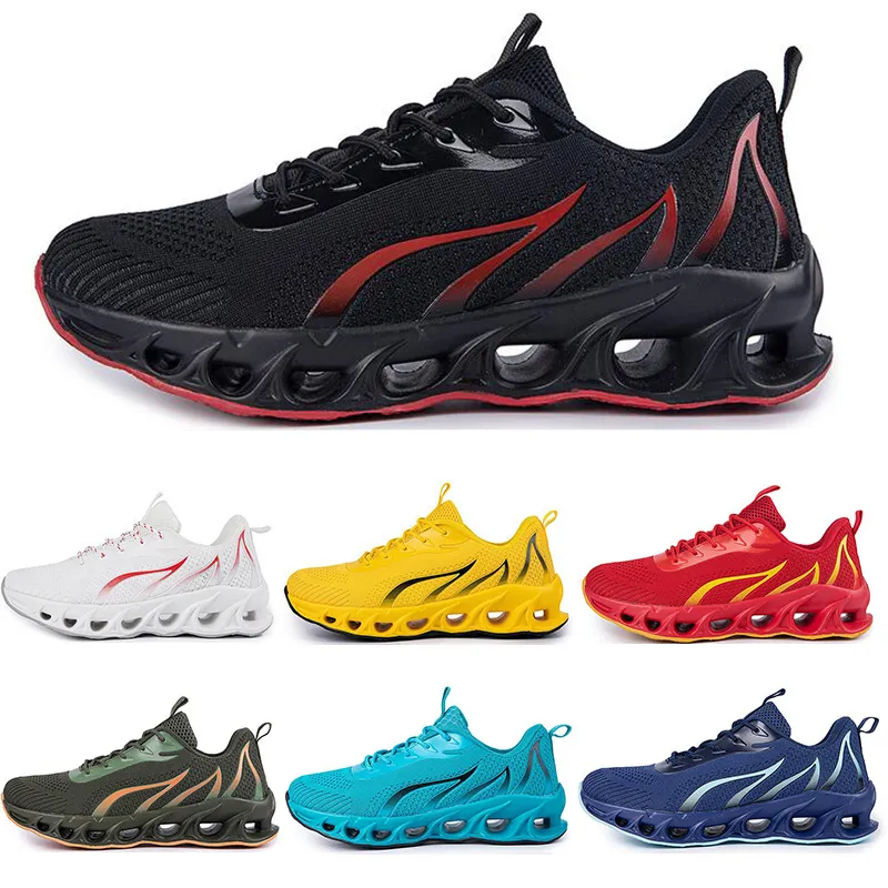 Running Shoes Non-Brand Men Fashion Trainers Triple White Black Gul Red Navy Blue Bred Green Mens Sport Sneakers # 128