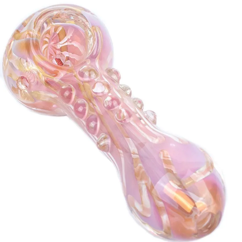 Handmade Girly Fumed Pipes Pyrex Thick Glass Dry Herb Tobacco Smoking Handpipe Oil Rigs Innovative Design Luxury Decoration Filter Holder DHL Free