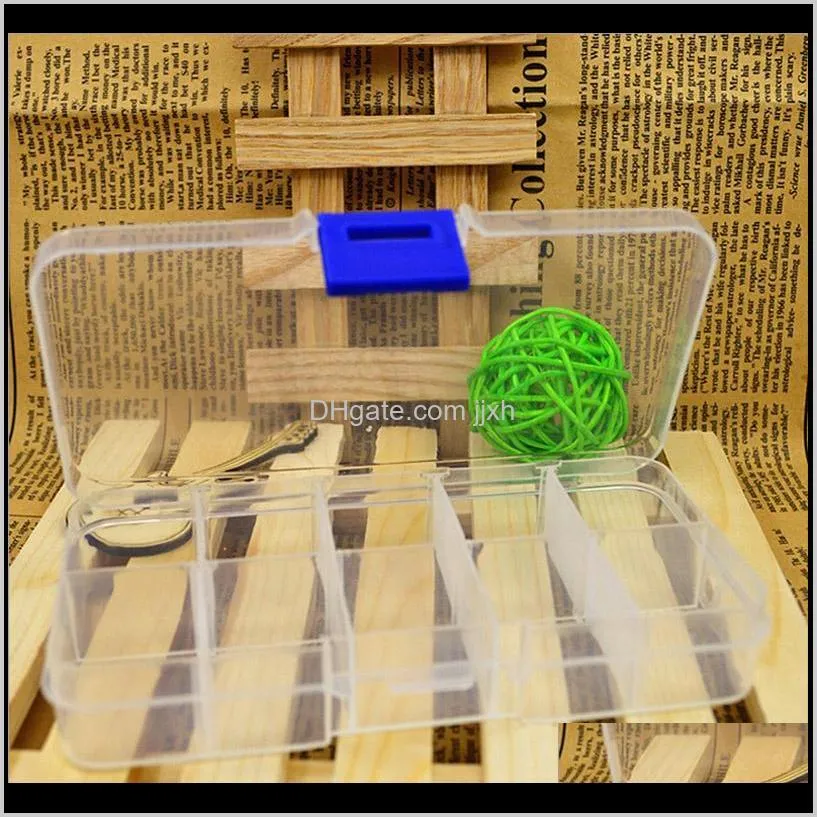 storage case box holder container pills jewelry nail art tips 15 grids transparent rectangle case organizer boxes