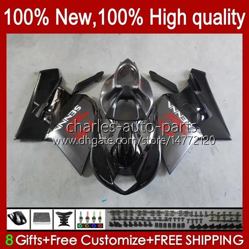 Factory Black Bodys Kit voor MV Agusta F4 R312 750S 750 1000 R CC S 1000cc 05-06 Bodywerk 35no.1 312 1078 S 312R 750R 1000R COWling 2005 2006 MA MV F4 05 06 OEM BAIRINGS