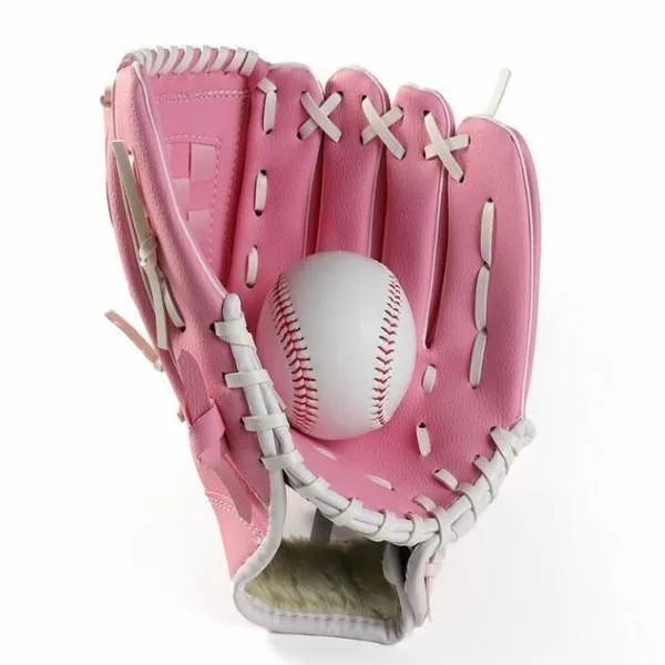 Partihandel Tjockad PU Läder Pitcher Handskar Baseball Glove för Vuxen / Young / Barn Q0114