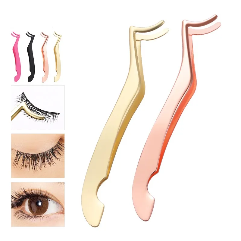 Eyebrow Tweezers Stain Steel Slanted Tip Face Hair Removal Curler Clip Cosmetic Brow Trimmer Makeup Tools for Beauty