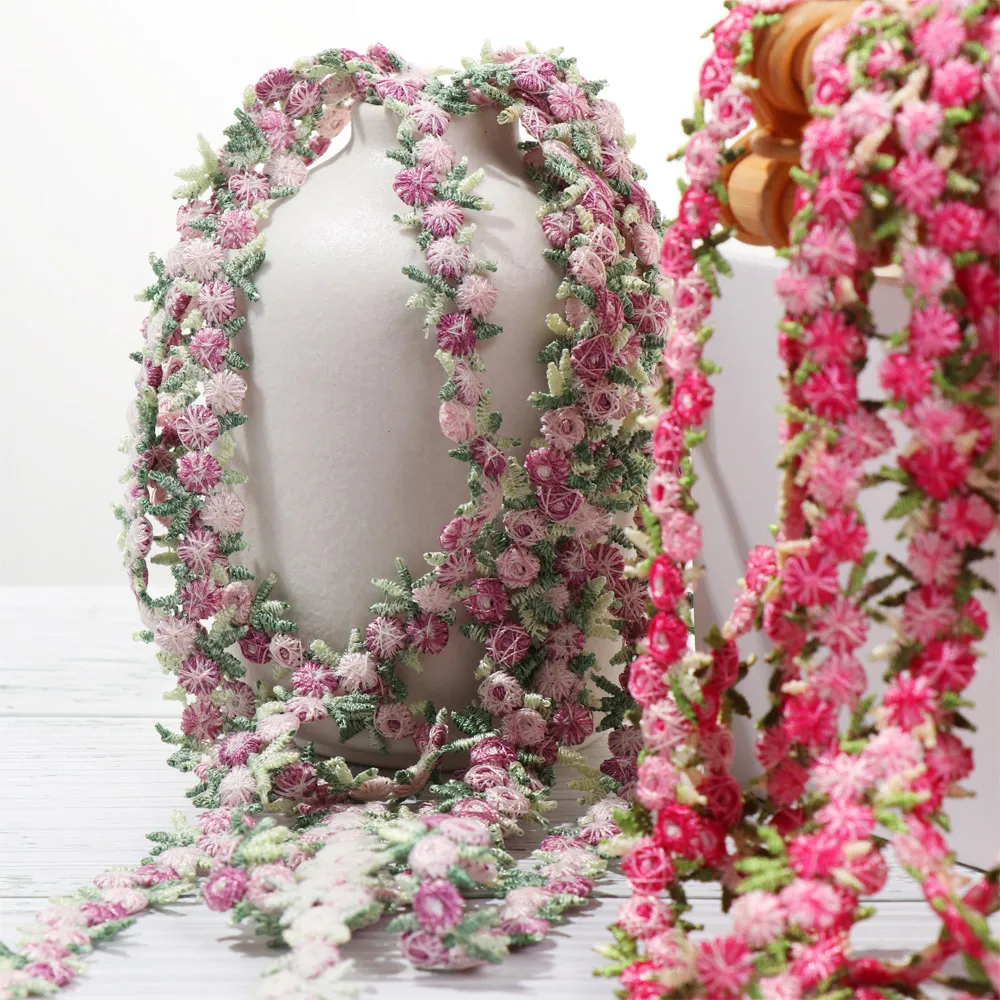 Neue Blume Spitze Trim Gestickte Ribbon Brautkleid Nähen Handgemachte Dekor DIY Handwerk Polyester Material Kleidung Zubehör