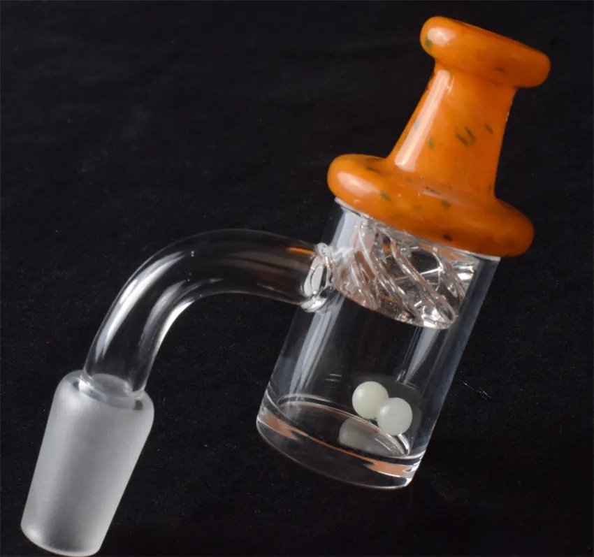 Nyaste rökande OD25mm Quartz Banger Nail Med Spinnande Carb Cap 10mm 14mm 18mm Hane Kvinna Kupollös 5mm Banger för dab rig bong