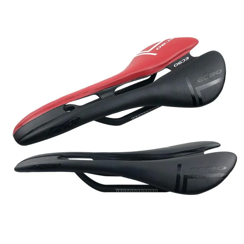 Fietszadels EC90 Carbon Fiber Cycling Saddle Road MTB SEAT ULTRALIGHT Ademend Hollow Fietsonderdelen