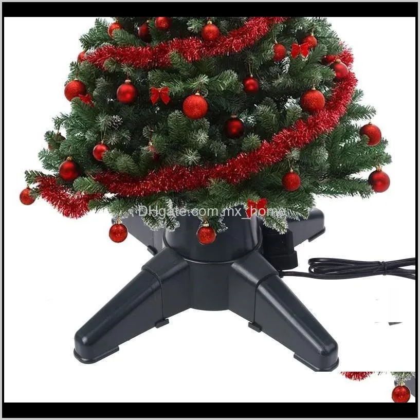 eu plug 40/50cm christmas tree electric rotating base stand xmas tree support 449c