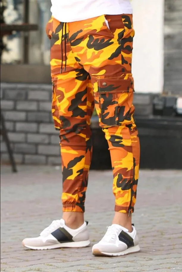 Korean Style Men Military Print Pencil Pants Camouflage Slim Fit Tracksuit  Trousers Skinny Joggers Sweat Mens From 21,57 €