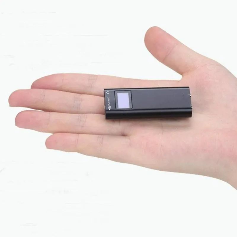 Gravador de voz digital Q25 Micro Miniature Professional Ruído Cencrendo 8GB MP3 ativado