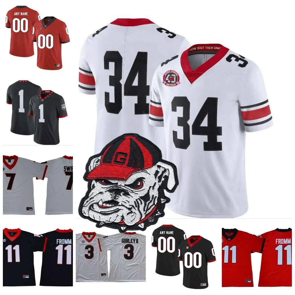 Custom UGA Bulldogs Jersey 40TH 19 Brock Bowers 84 McConkey 99