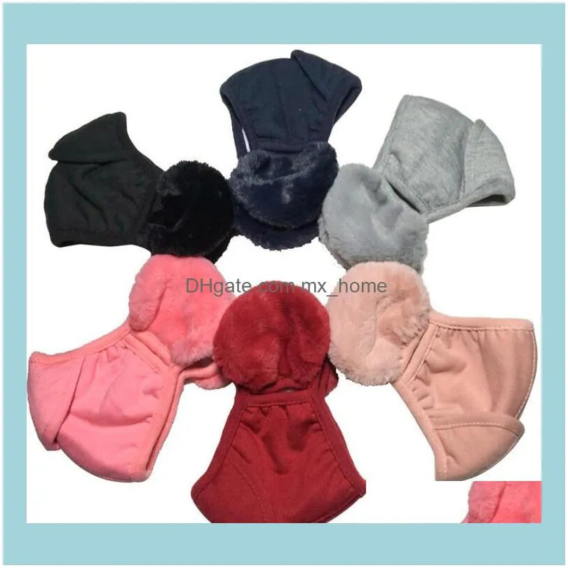 Outdoor Riding Masks Earmuffs Winter Cotton Dust Unisex Face Mask Adult Ear Muff Wrap Band Ear Warmer Earlap Protective Mask Cover