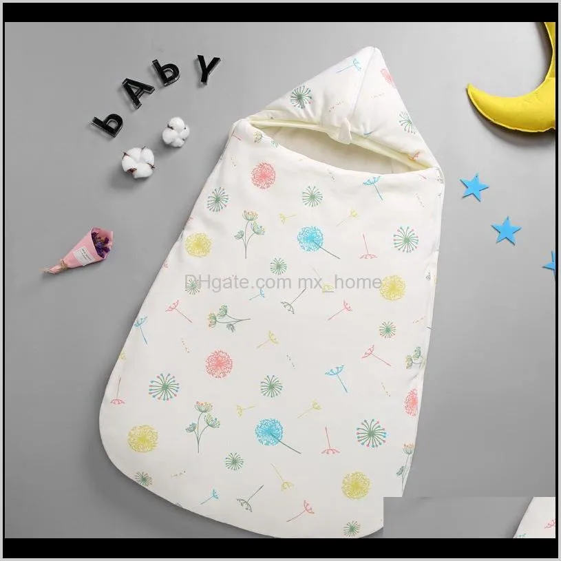 0 - 9m baby sleeping bag envelope newborn quilt babe cotton soft infant wrapped in winter stroller swaddle blanket 201105