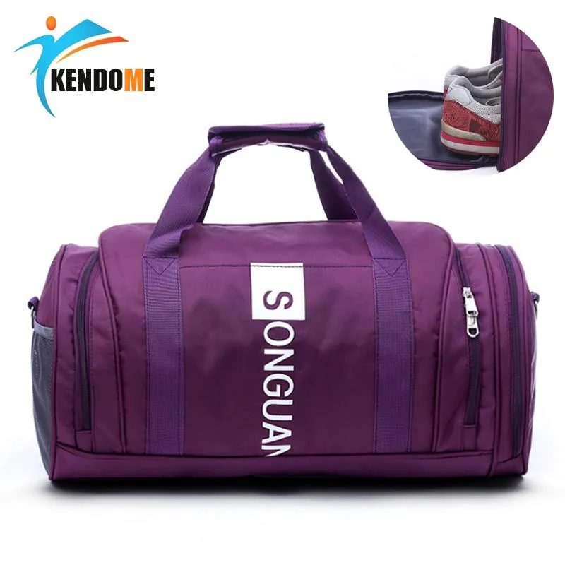 Outdoor Bags Waterproof Nylon Sports Men Women Gym With Shoes Pocket Training Travel Hiking Handbag Yoga Duffel Mochila Bolso