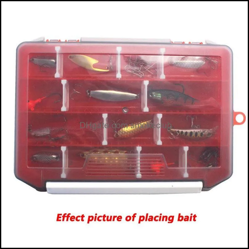 Fishing Accessories 6 Color Tackle Box For Lure Removable Dividers Storage Organizer Lures Hooks Luya Bait